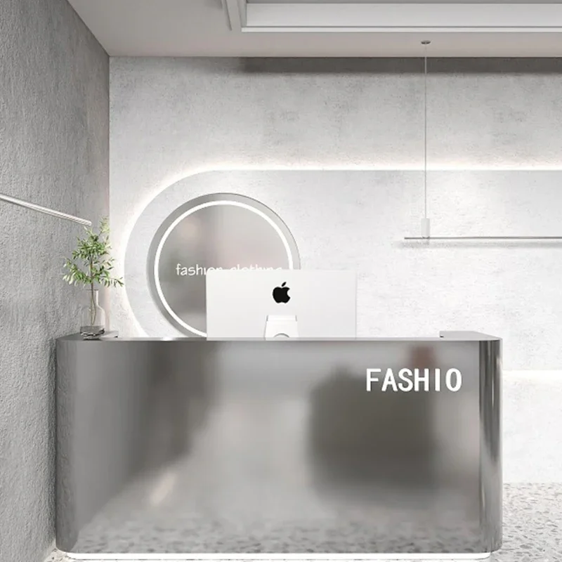 Beauty Center Reception Clothing Store Display Table Minimalist Furniture Supermarket Recepcion Salon De Belleza Exhibitor Salon