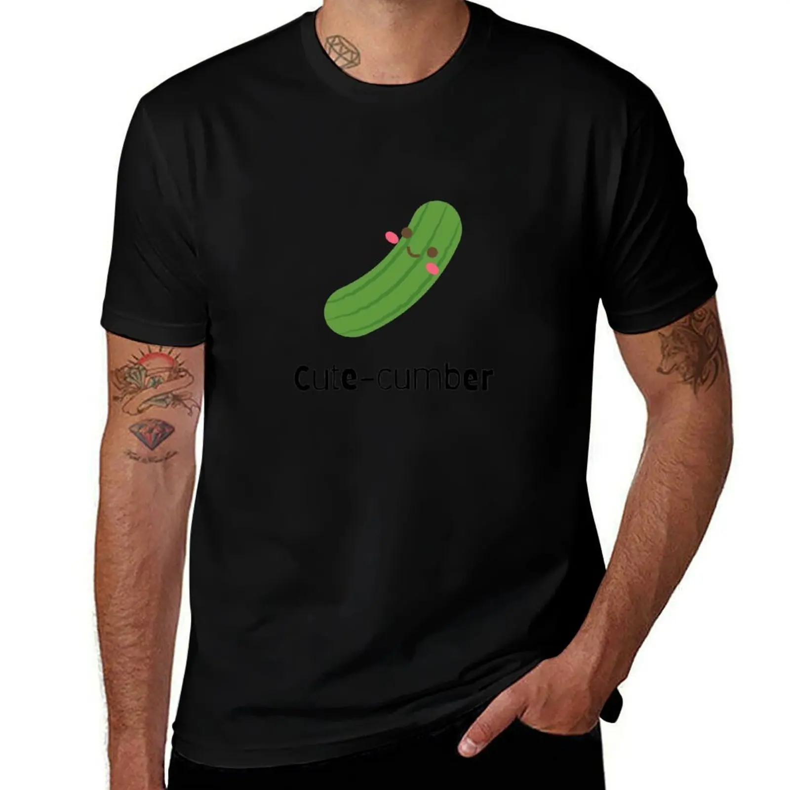

Cute-cumber T-Shirt Man t-shirt animal prinfor boys cute clothes Anime t-shirt fitted t shirts for men