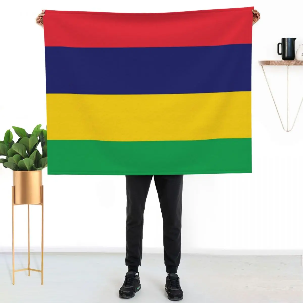 Flag of Mauritius Throw Blanket For Baby warm winter Bed linens Sofa Throw Custom Winter beds Blankets