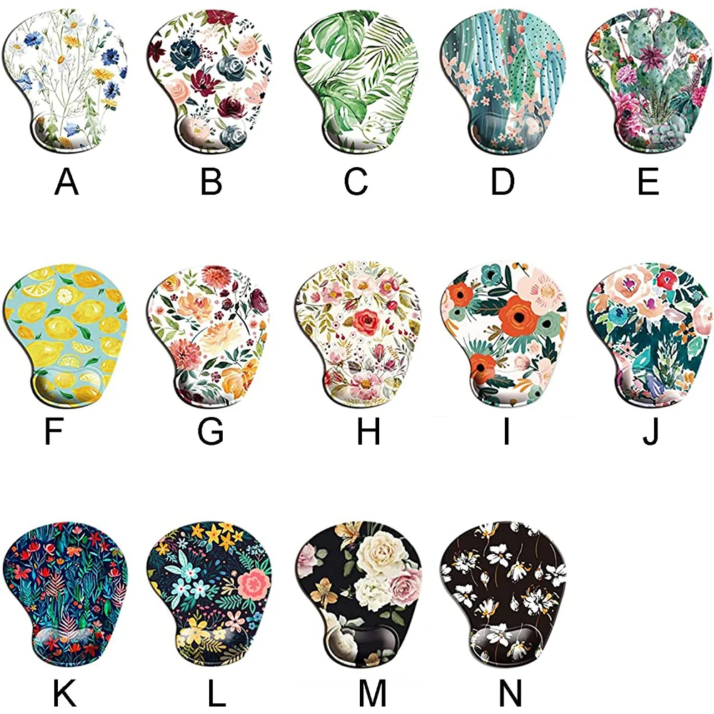 Flowers Ergonomic Mouse Pad With Wrist Support, Cute Mouse Pads Non-Slip Rubber Base For Home Office Working Studying Pc Game image 6