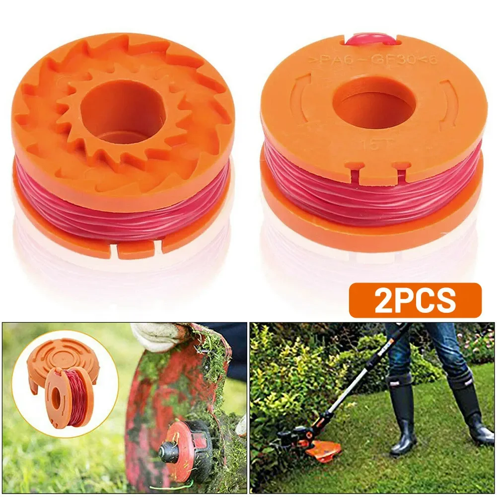 

2pcs Replacement Spool Line For WORX Grass Trimmer WG150E/WG151E/WG154E/WG155E WG157E WG160E WG163E WG165E WG166E WG167E WG169E