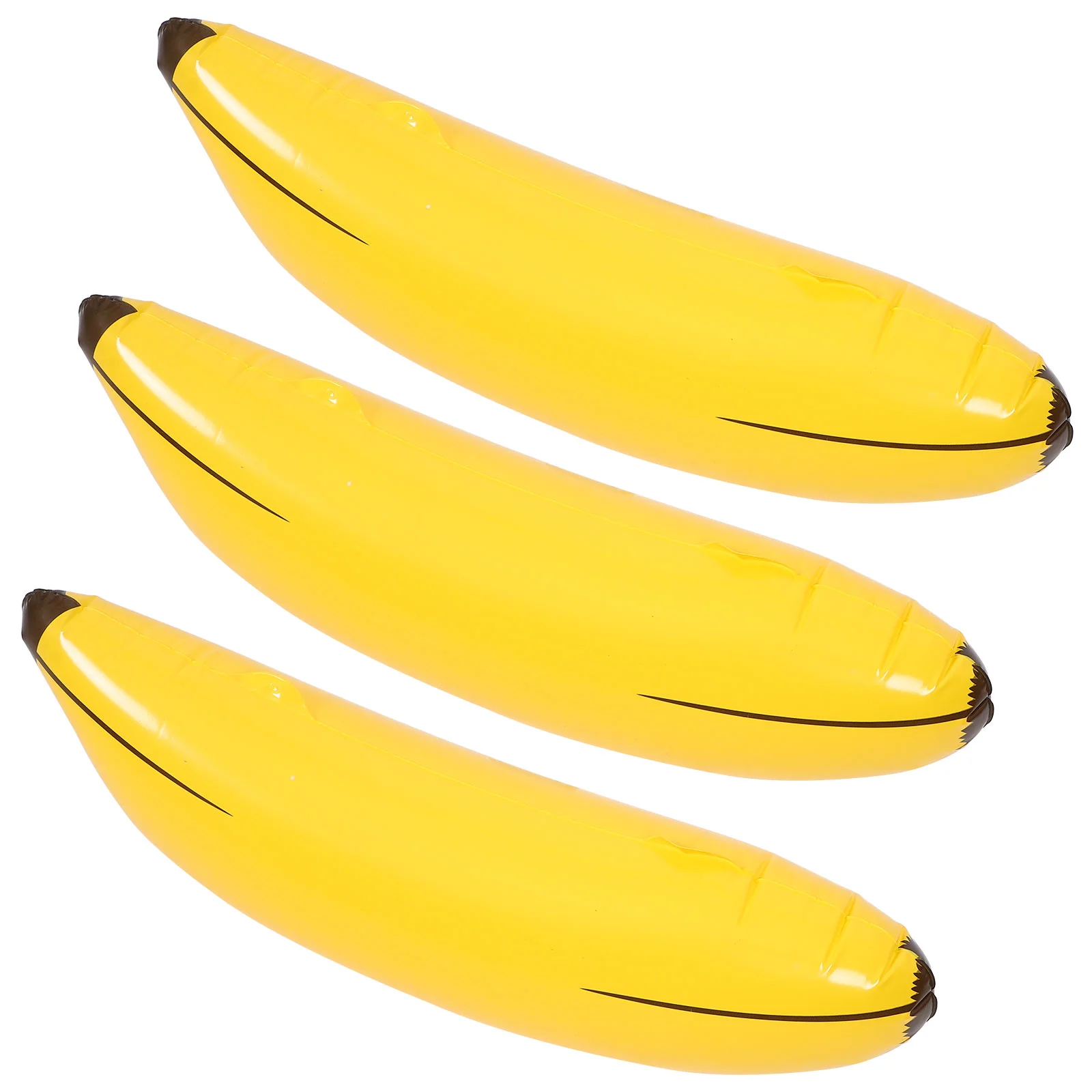 3 Pcs Inflatable Banana Toy Decor Pool Belt Party Decoration Bridal Shower Swimming Pvc Toss Women's The Ring