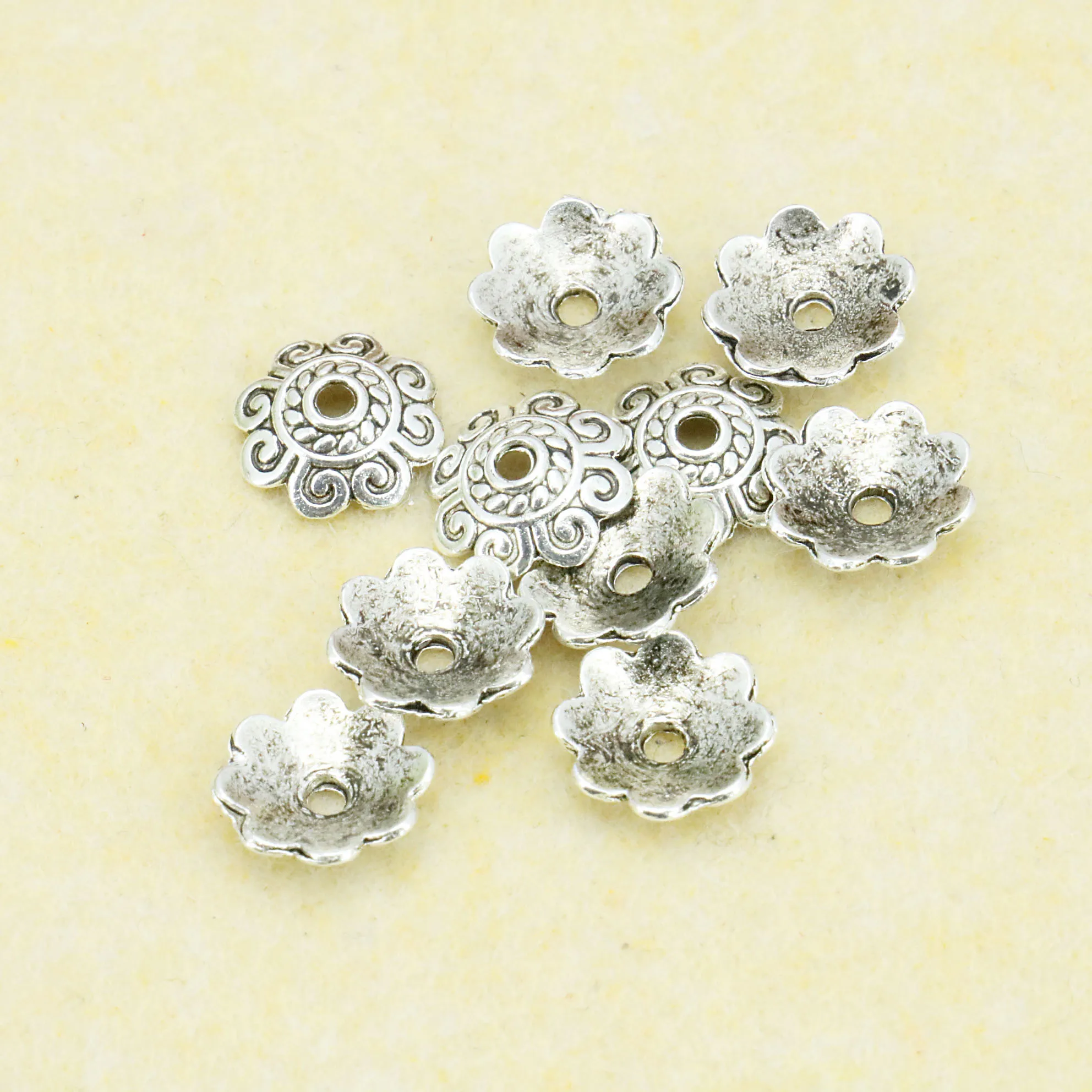 

Flower Beads Decorative Section Finding Spacer End Caps Accessories For Necklace Bracelet Earrings Jewelry Making 10x3mm 5PCS