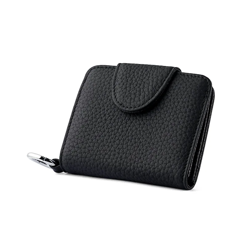 5pcs Wallets Women Full Grain Cow Leather RFID Multifunctional Short Credit Card Holder