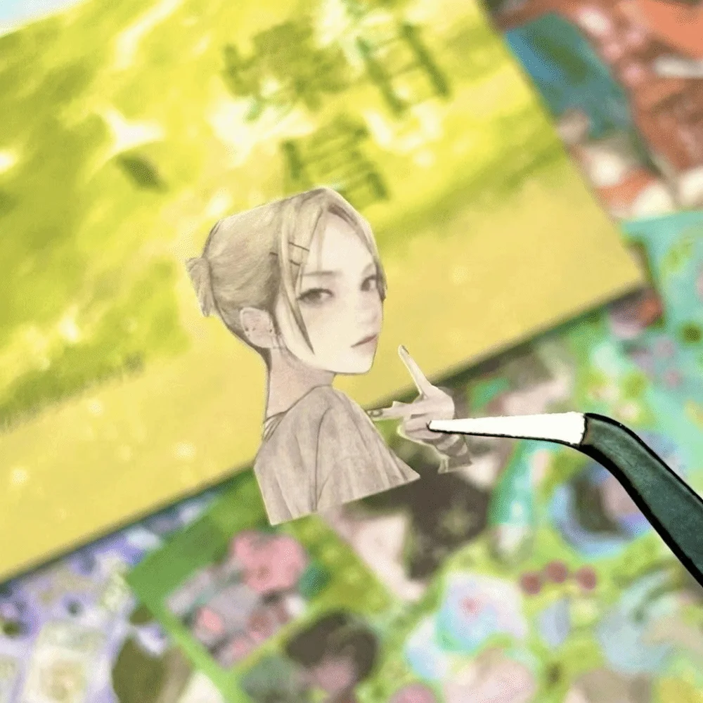 

Extra Thick Decorative Stickers Full-Book Spring Butterfly Scrapbooking Stickers High-Appearance DIY Journal Stickers