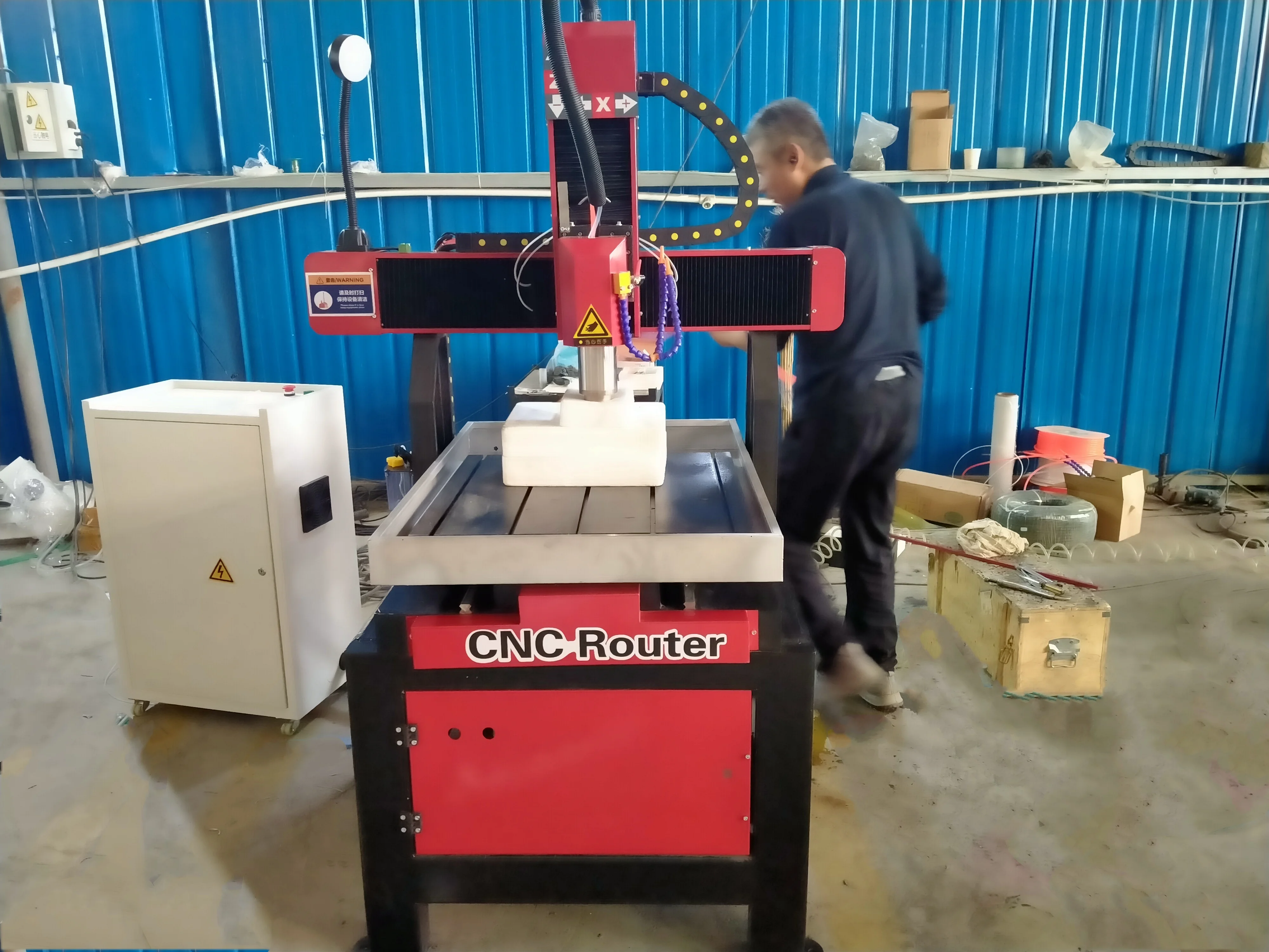 Carving machine cnc router 6060 minitype jade carving machine for Woodworking industry wood router