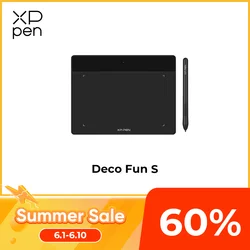 XPPen Deco Fun S Graphic Tablet 6*4 Inch for Drawing OSU Online Education Compatible with Android Mac Linux Windows Chrome OS