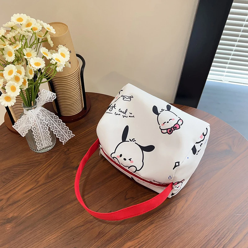 

Sanrio Pochacco Cute Cartoon Handbags Kawaii Cosmetic Bag Periphery Lovely Storage Bag Holiday Gifts