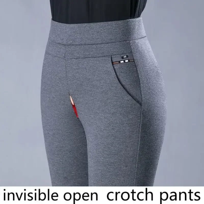 Invisible Open-crotch Pants, Essential Artifact for Dating Couples, Field Office, Field Sex, No Taking Off Women\'s Leggings