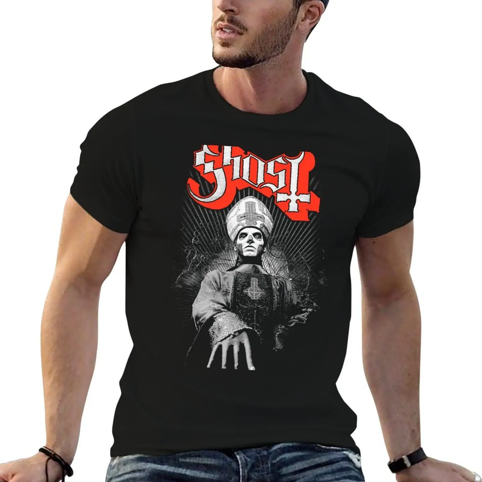

Ghost Band T-Shirt anime t shirts oversize t shirt men 100% cotton luxury brand T-Shirt