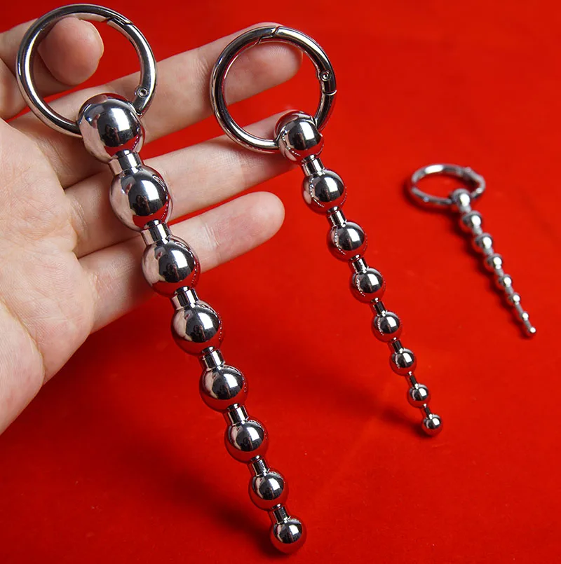 Metal Urethra Dilator, Ribbed Urethral Dilation Catheter Sounding Sound, Metal Penis Plug, Sex Toys for Men