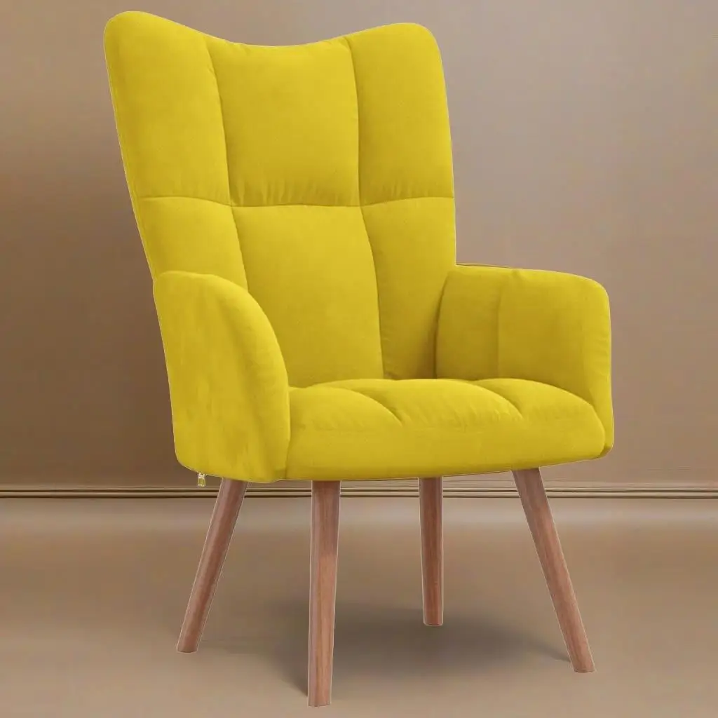 

Mustard Yellow Velvet Relaxation Chair - Luxurious Comfort for Home & Office