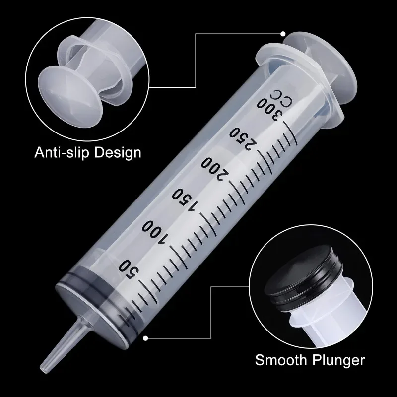 550CC Large Plastic Syringe with 30cm Tube, High Capacity Liquid Transfer for Aquarium, Glue, Watering, Filling