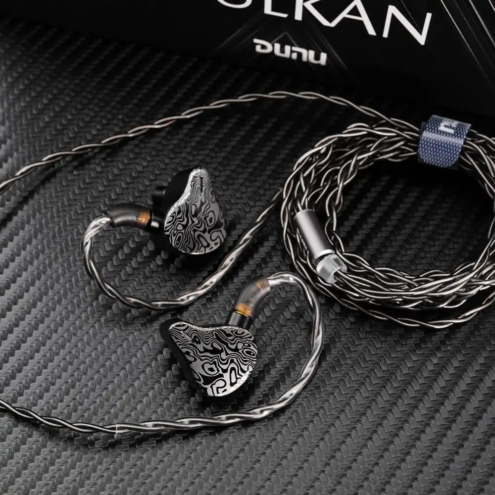 Imagem -04 - Dunu-vulkan Dk-x6 Fone de Ouvido Híbrido Dual mm Coaxial Drivers Dinâmicos Iems Knowles Armadura Equilibrada Fones de Ouvido Audiófilos