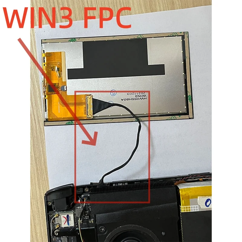 เหมาะสำหรับสายเคเบิล GPD win3/win4 เชื่อมต่อหน้าจอและเมนบอร์ด สาย FPC ของแท้ใหม่สำหรับ GPD win 3/win4