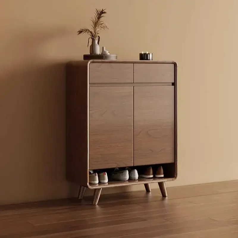 Organizer Display Shoe Cabinet Vintage Minimalist Wooden Narrow Shoe Cabinet Space Saving Entryway Sapateira Furniture For Home
