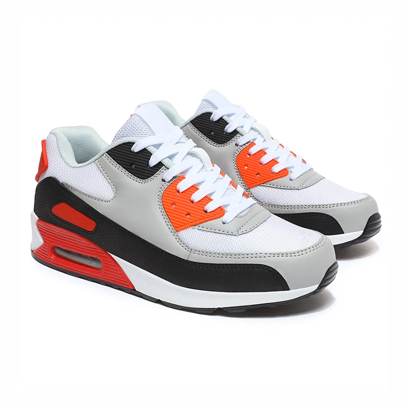 

MAX90 Spor Breathable Me Мужская верхняя часть Air-Cuioned, повседневная обувь на шнуровке с круглым носком для пар, размер 45, размер