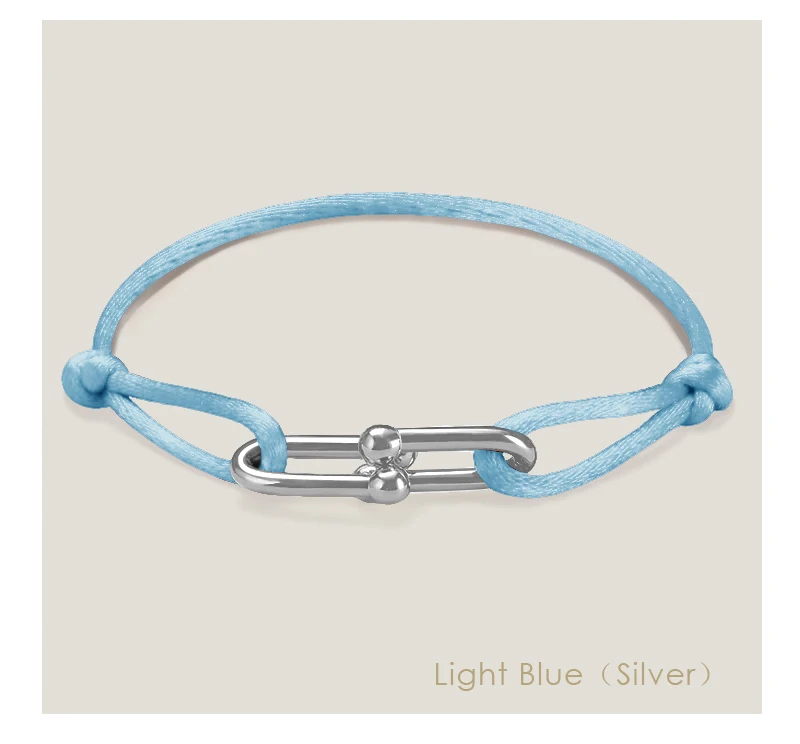 MOONLIGHT Classic Adjustable U-Shape Charm Bracelets for Women High Quality Silk Rope Bracelet Female Jewelry Gifts Wholesale