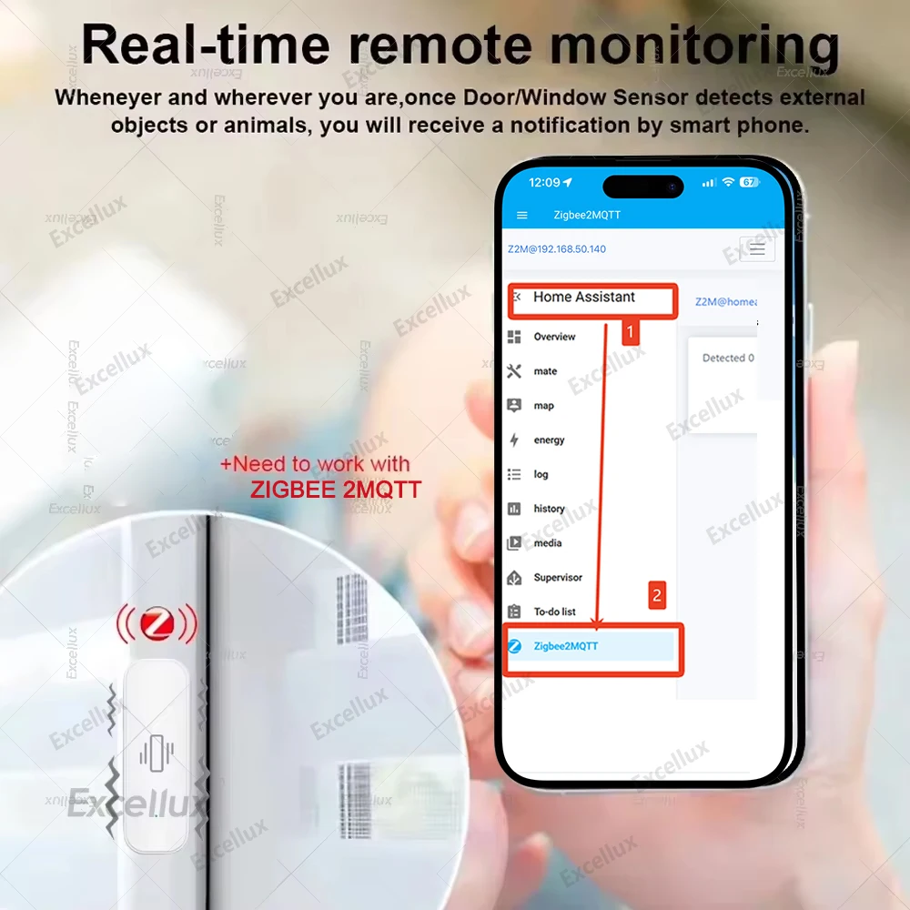 Zigbee สมาร์ทเซ็นเซอร์การสั่นสะเทือน Home Security Protection Real-time Monitor Shock Alarm Sensor ทํางานร่วมกับ Home Assistant Zigbee2MQTT
