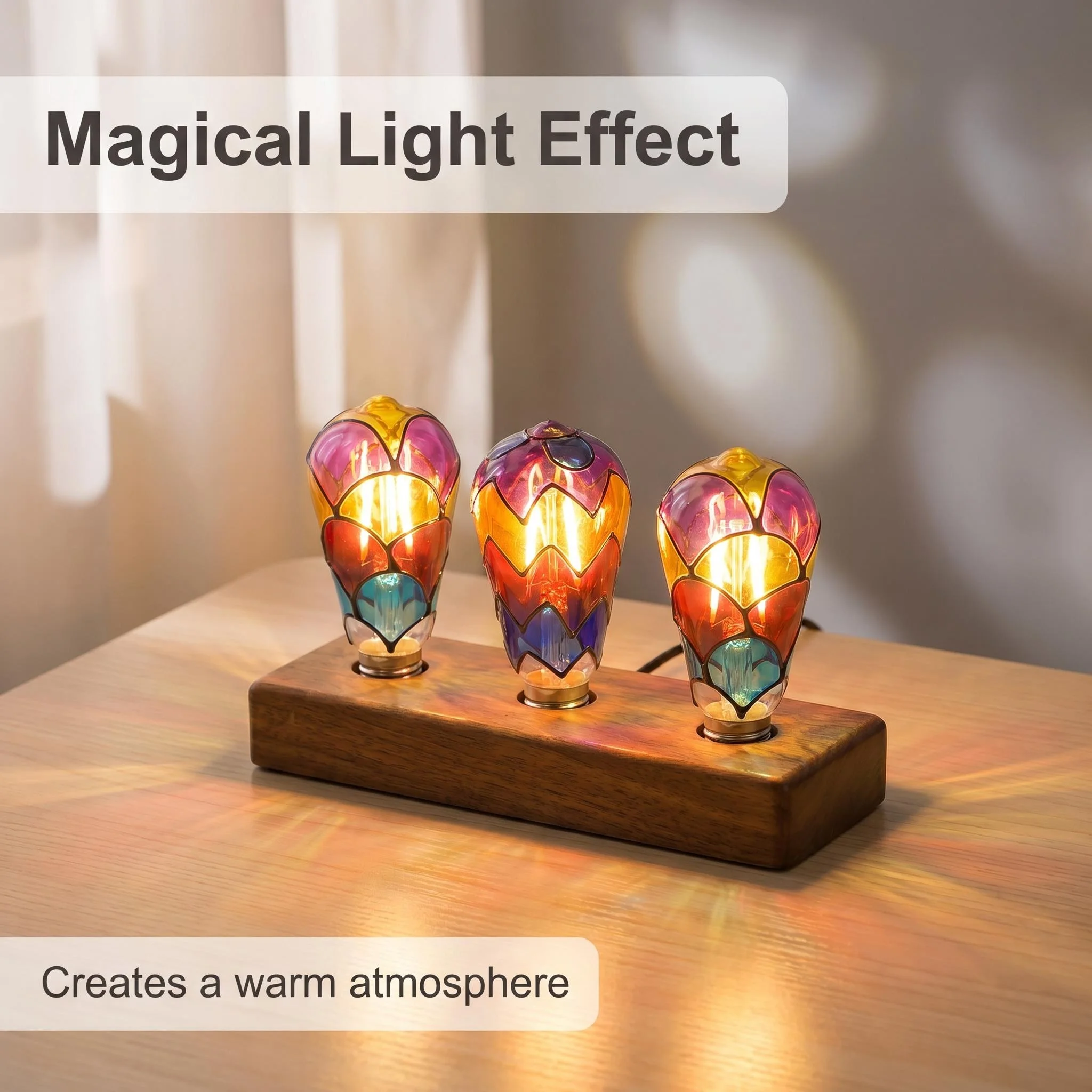 LED Hand Painted DIY Color Decorative Light Bulb 4W ST64 G80 G125 220V Christmas Ambient Light ST64 G80 G95 G125 Light Bedroom