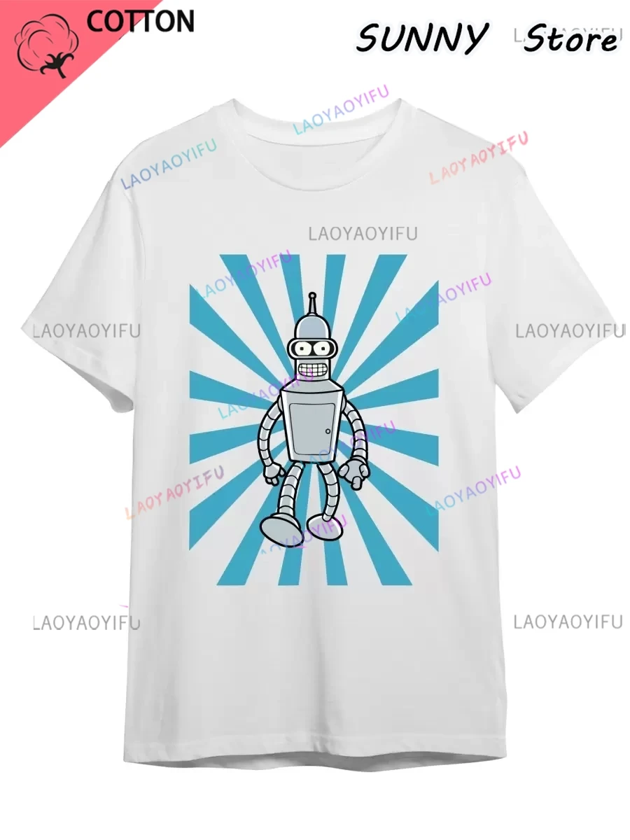 الشهيرة فليفانز روبوت بندر قتل جميع البشر طباعة الرجال تي شيرت الرجال قصيرة الأكمام قصيرة الأكمام تي شيرت موضة الهيب هوب تي شيرت