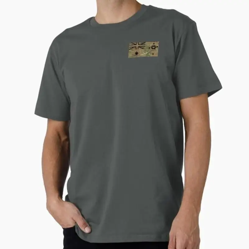 Australian Flag Commando Multicam Black White T shirt Made USA AUS M 2XL