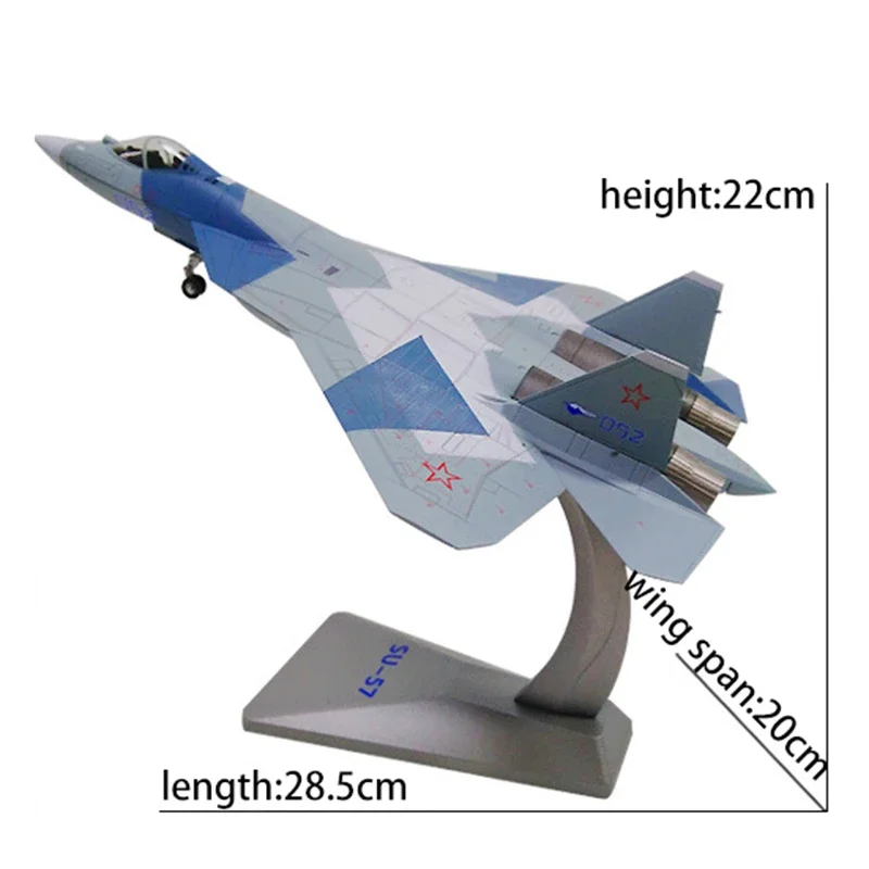 1/72 Alloy Fighter T-50 Russian Air Force Aircraft Sukhoi Su-57 T50 Children Gift for Collection Room Decoration