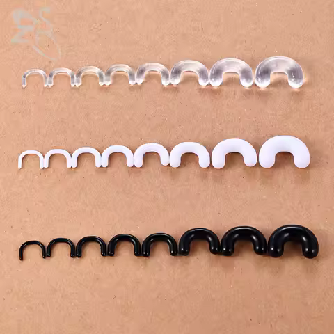 ZS 1PC 2G/4G/6G/8G/10G/12G/14G/16G Acrylic Nose Piercing Black Color Septum Rings Invisible Fixator Nose Rings Ear Expander