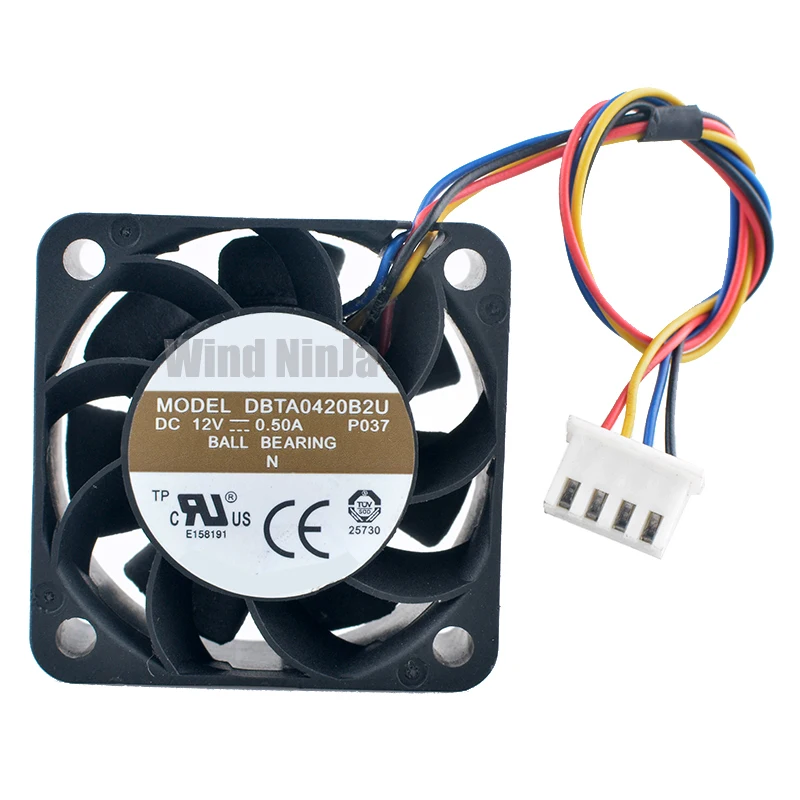 DBTA0420B2U 32030087-001 4cm 40mm fan 40x40x20mm DC12V 0.50A 4pin 15600rpm High speed cooling fan for power supply