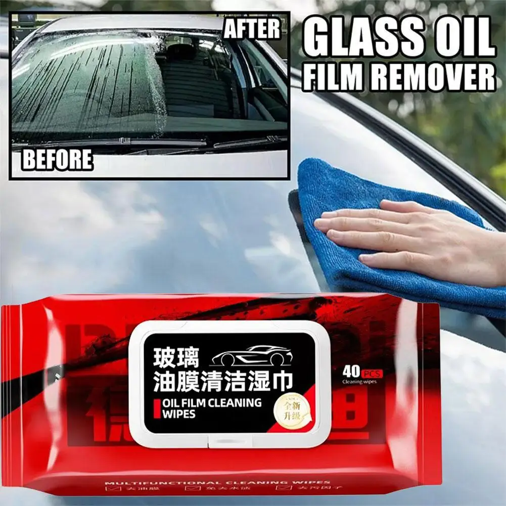 

40/80/160 шт., салфетки для удаления масляной пленки для автомобильного стекла, масляные салфетки для чистки лобового стекла, пленка для удаления стекла, Y6G5