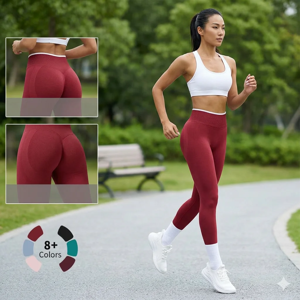 

Женские эластичные брюки для йоги с эластичной талией, бесшовные леггинсы с эффектом пуш-ап, быстросохнущие, для спорта, фитнеса, бега, тренажерного зала