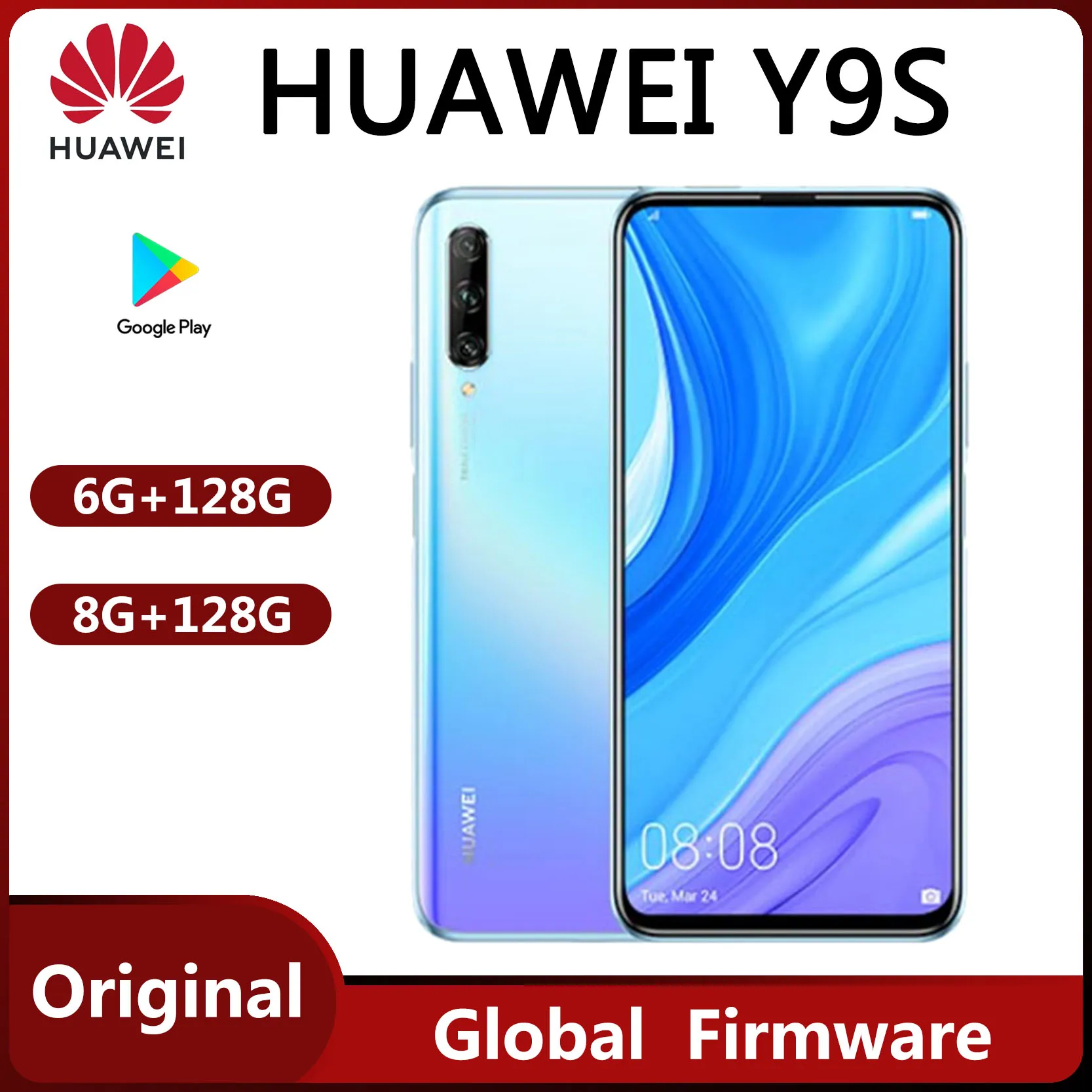 HUAWEI Y9S smartphone 6.59'' 2340 x 1080 pixel 4000mAh Global firmware Original used phone