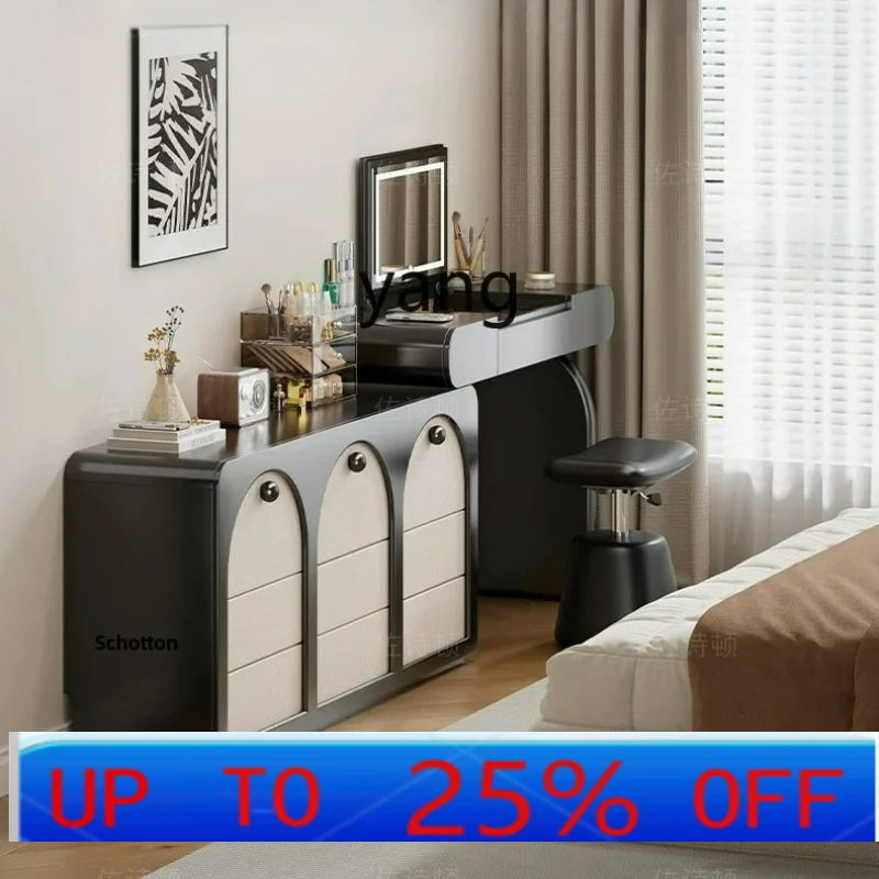 

LTT cream style makeup table storage cabinet black high-end bedroom nine chest cabinet