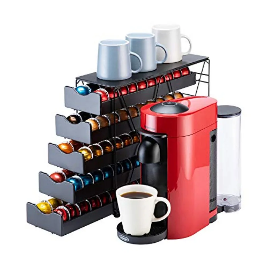 

for Nespresso Pod Holder Drawer Large Mullti Coffee Pod Holder Vertuo (100Pods