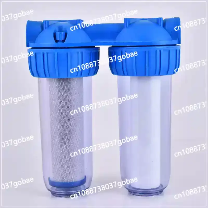 1Set 10inch Two Stage Filter Bottle Washable Filter Element Household Kitchen Tap Water Pipeline Filter Water Purifier