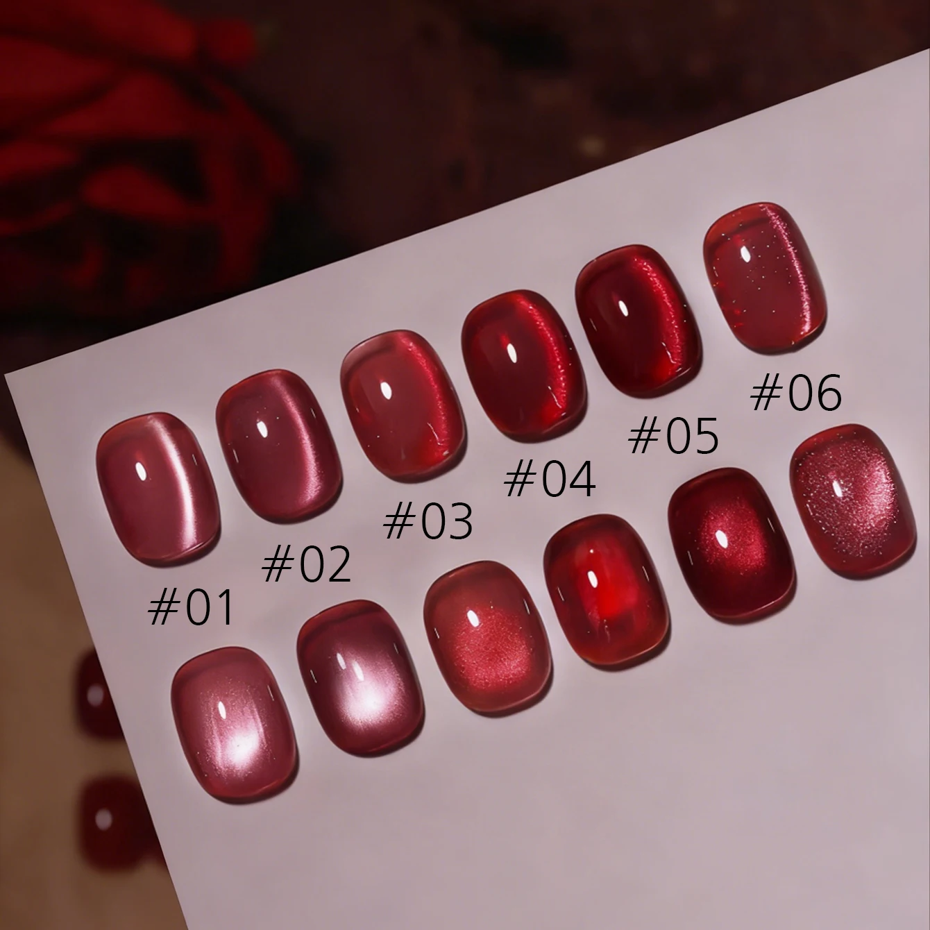 MN 1 Uds 10ML llegada de invierno Osmo vino rojo imán ojo de gato Gel esmalte de uñas cuenta de vidrio ojo de gato pegamento de uñas Navidad uñas rojas