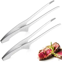 2025 New BBQ Tongs Non Slip Cooking Utensils Stainless Steel Tongs for Serving Food, Salad LIYU, Camping, Barbecue, Buffet  LIYI