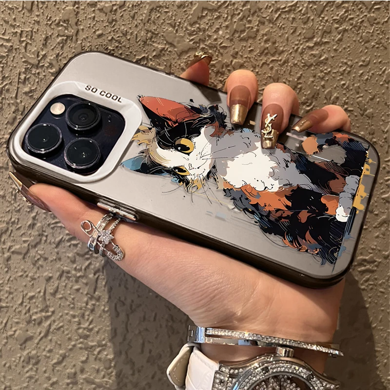 لطيف اللوحة القط حقيبة لهاتف سامسونج غالاكسي A16 A06 A55 A35 A25 A15 A05 A05S A54 A34 A24 A14 A73 A53 A33 A23 A13 A52 A32 A52S A22