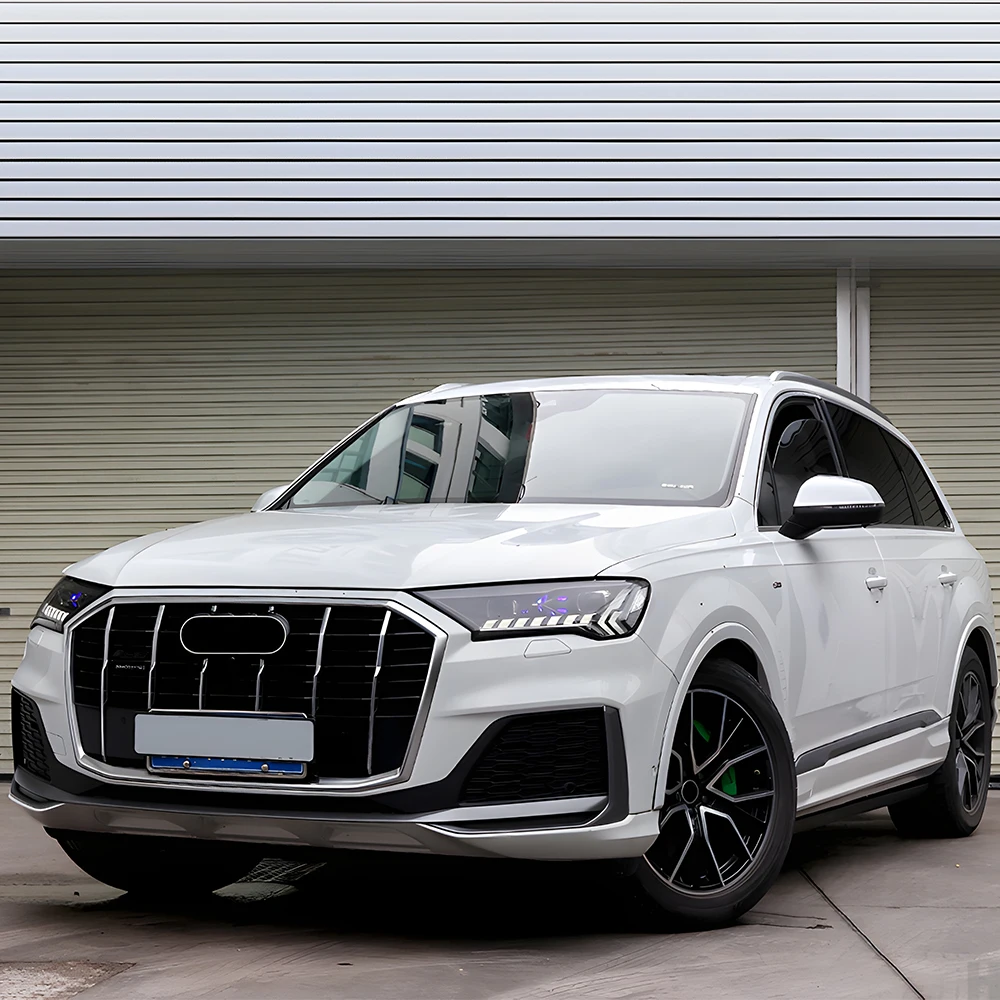 For Audi Q7 2016-2022 Automatic Headlight Assembly Upgrade Start Effect, Laser Style LED Projection Lens, Car Tool Accessories