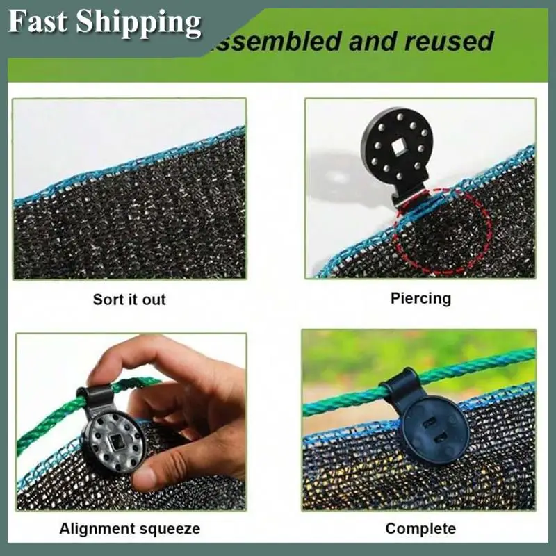 

-MEOF Tarp Clips Lock Grip, Shade Cloth Plastic Clips For Sun Shade Net,No Need To Worry About Falling Off Due To Strong Wind