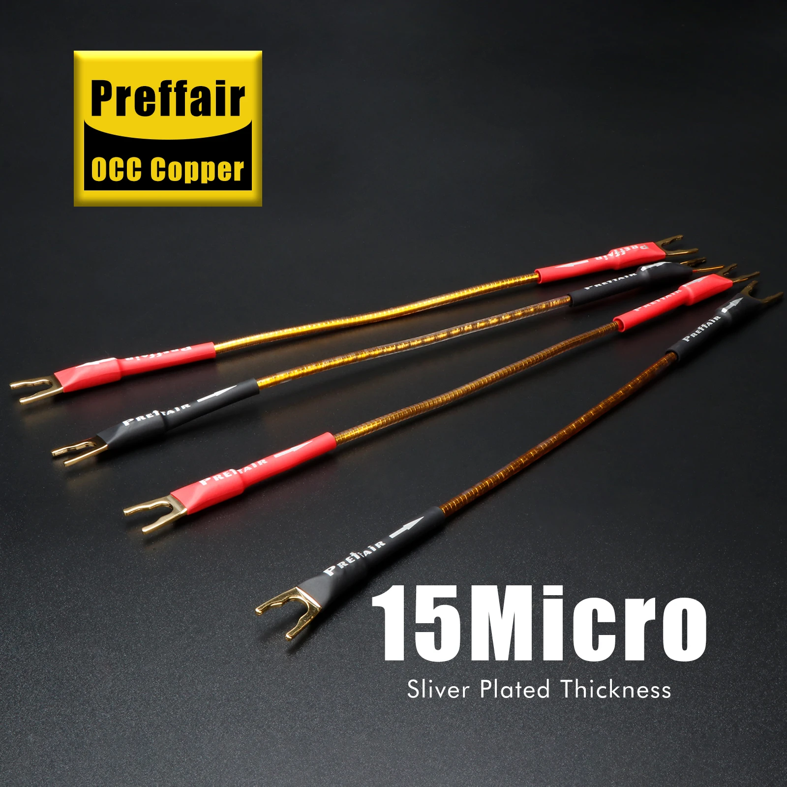 4pcs OCC Copper Silver Audio Bridge Cable