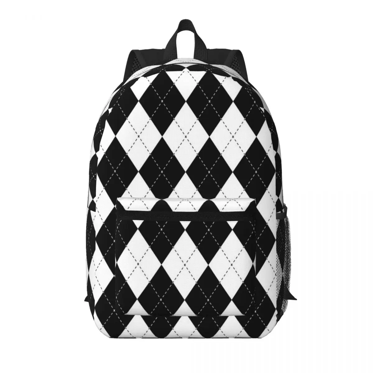Diamond Shaped Geometric Pattern Student Backpack School Bag Hiking Travel Daypack for Boys Girls Bookbag Shoulder Bags
