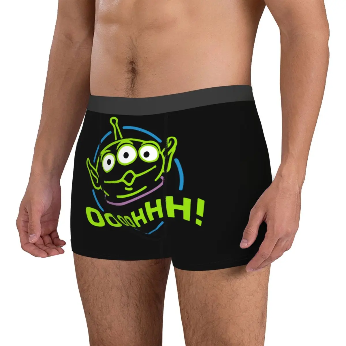 Men Oooohhhhhh! Alien Underwear Toy Story Sexy Boxer Shorts Panties Male Breathable Underpants Plus Size