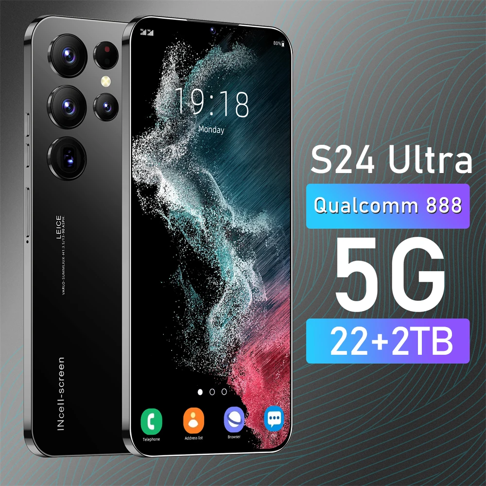 2024 New S24 Ultra Smart phone 7.3 inch Full Screen 4G/5G Cell Phone 22TB+2TB 8000mAh Mobile Phones Global Version Celulares