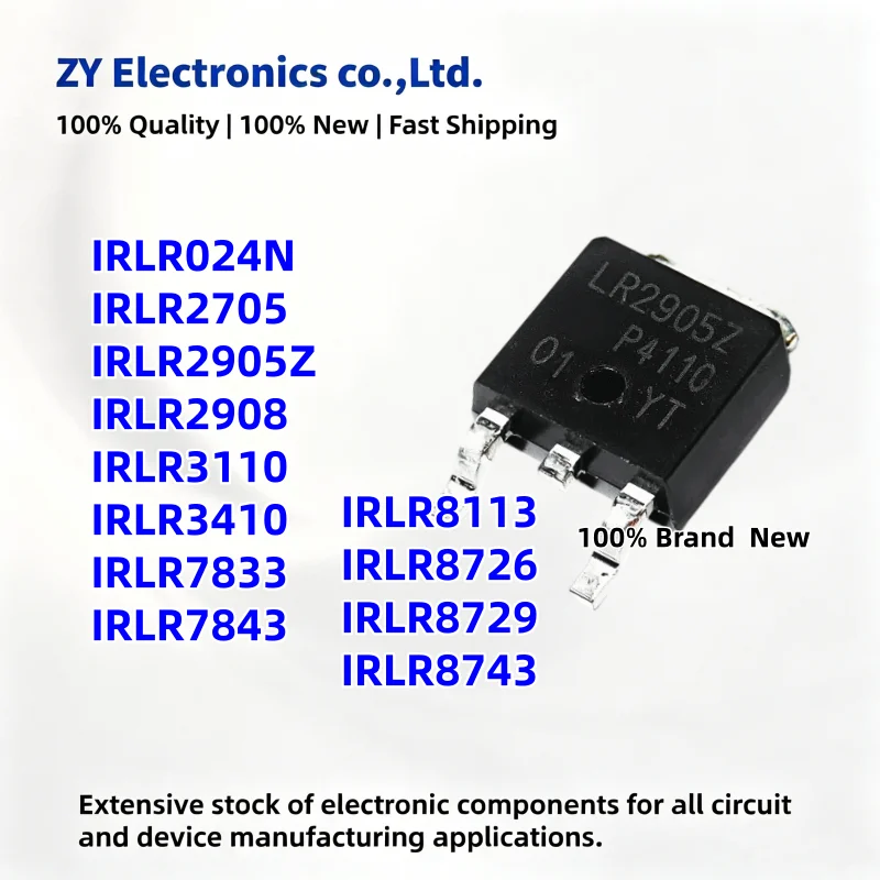 10PCS NEW IRLR024N IRLR2705 IRLR2905Z IRLR2908 IRLR3110 IRLR3410 IRLR7833 IRLR7843 IRLR8113 IRLR8726 IRLR8729 IRLR8743 TO-252