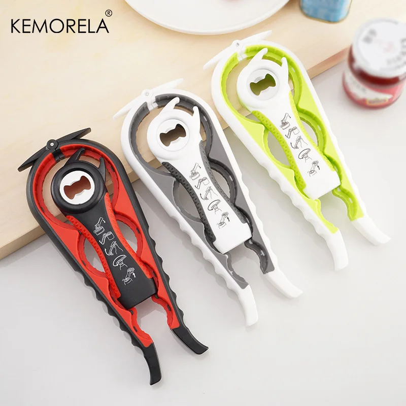 Can Opener Multi Functional Four In One Beverage Beer Bottle Opener Cap Twister Four Position Can Opener Anti Slip Cap Twister