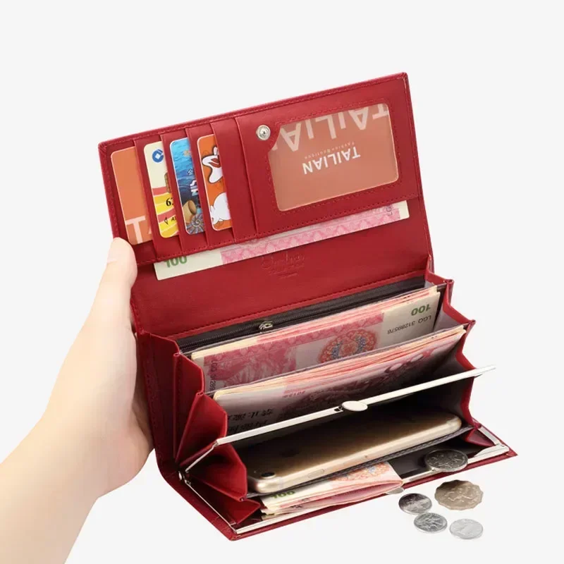 Luxury Women's Wallets Brand Designer Long Wallet Female Leather Purse ID Card Holder Women Purses Ladies Clutch Phone Carteiras