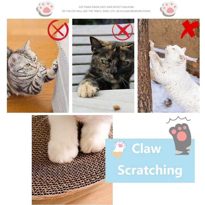 Cat Scratching Board Furniture Protection Post Grinding Claw Scratch Corrugated Paper Wear-resistant Cat Nest Cat Accessories