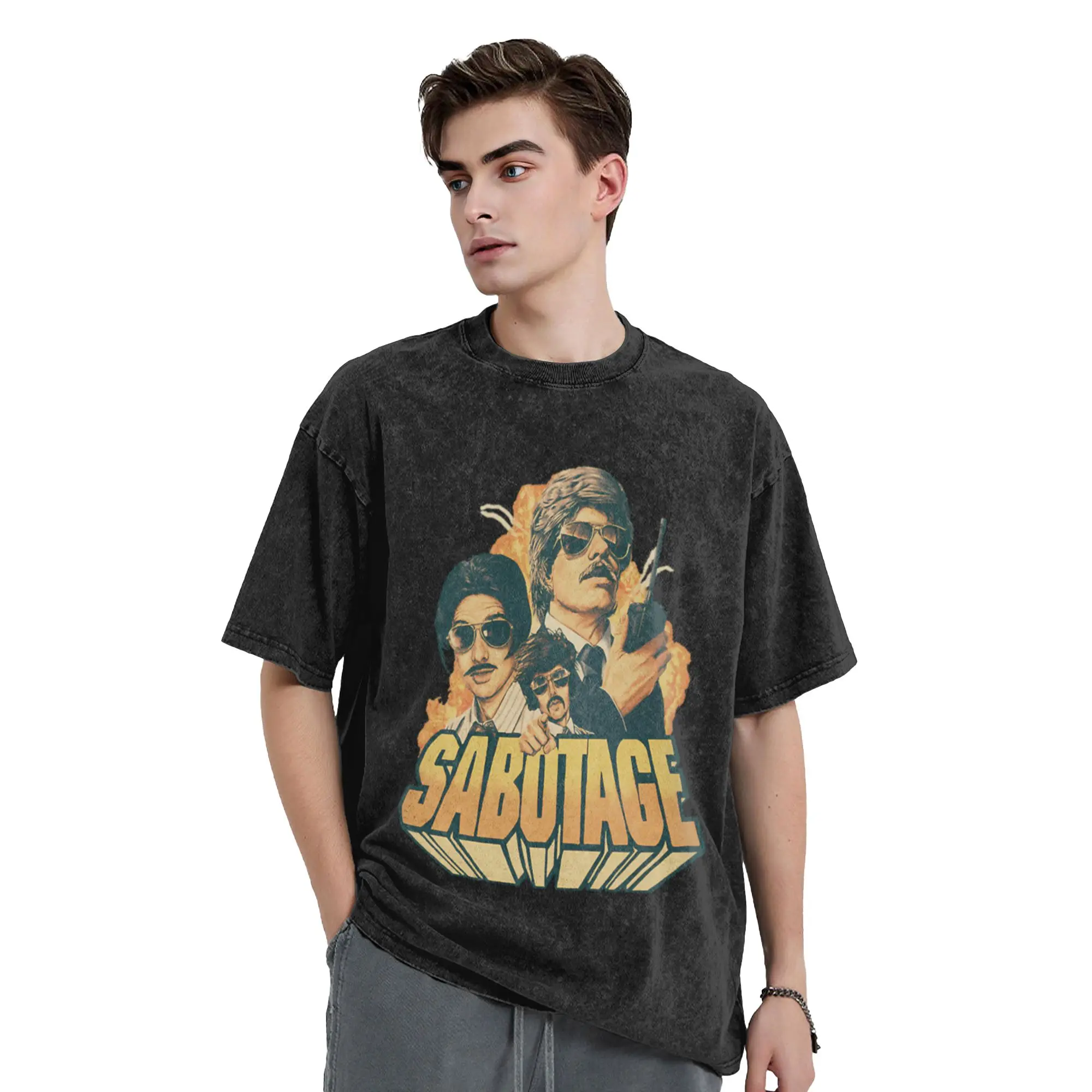 Beasties Boys - Sabotages Unique Cool A T-Shirt Oversized Short Sleeve Cotton Tees Tops