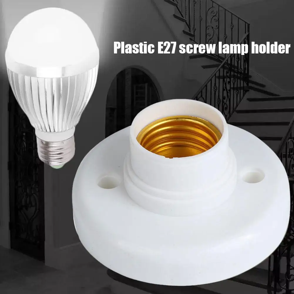 E27 Screw Cap Socket White Ceiling Light Lamp Bulb Fixing Base Stand Light Bulb Holder Lamp Socket For Bulb Lighting Accessories